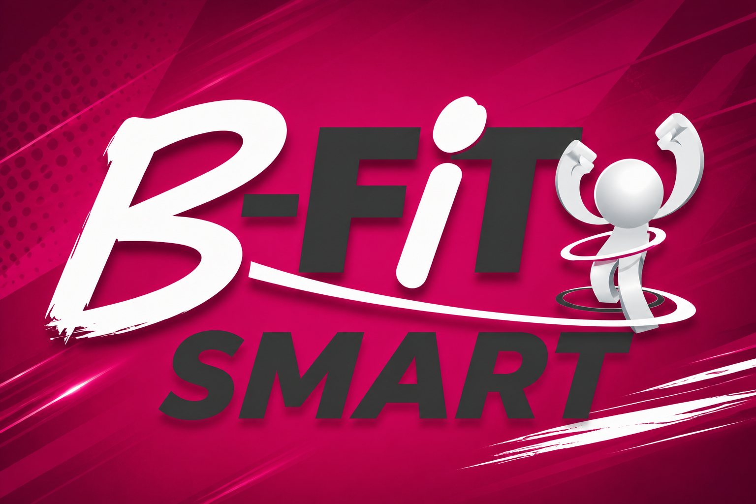 B-FiT Smart Logo auf pinkem Hintergrund